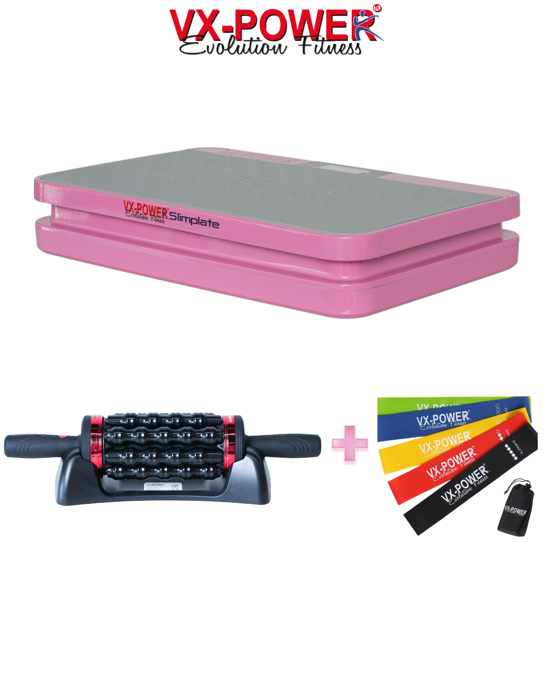VX-POWER SLIMPLATE DIGITAL + ROLLING MASSAGER + BANDS VX-Power Evolution Fitness VX-POWER SLIMPLATE DIGITAL + ROLLING MASSAGER + BANDS VX-Power Evolution Fitness