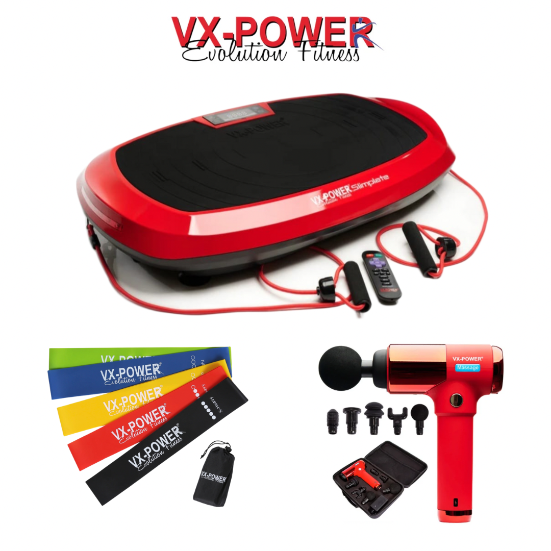 SIMPLATE GALAXY + MASSAGER GUN + RESISTANCE BANDS – VX-Power
