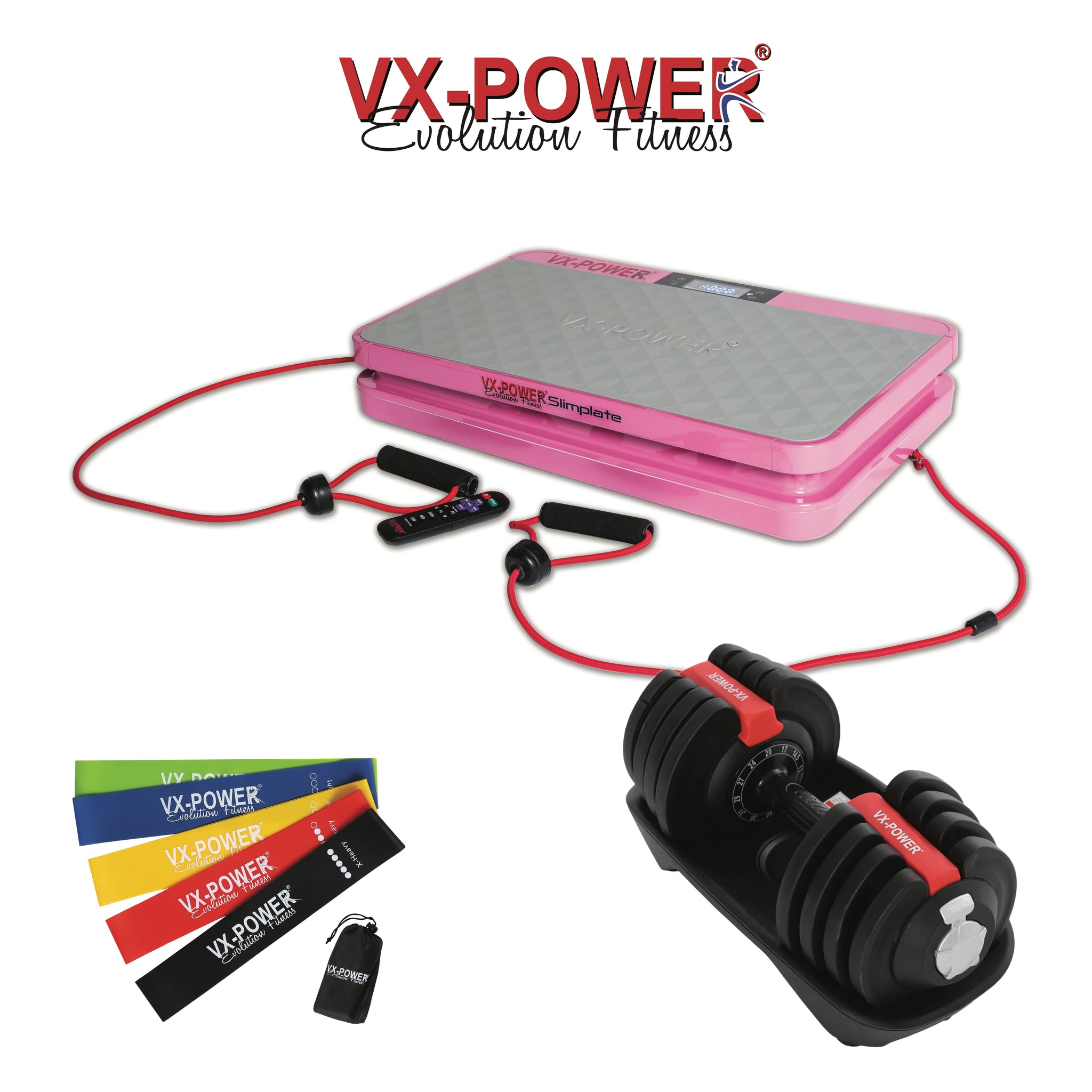 DIGITAL SLIMPLATE + WEIGHTS ALL IN ONE + RESISTANCE BANDS – VX