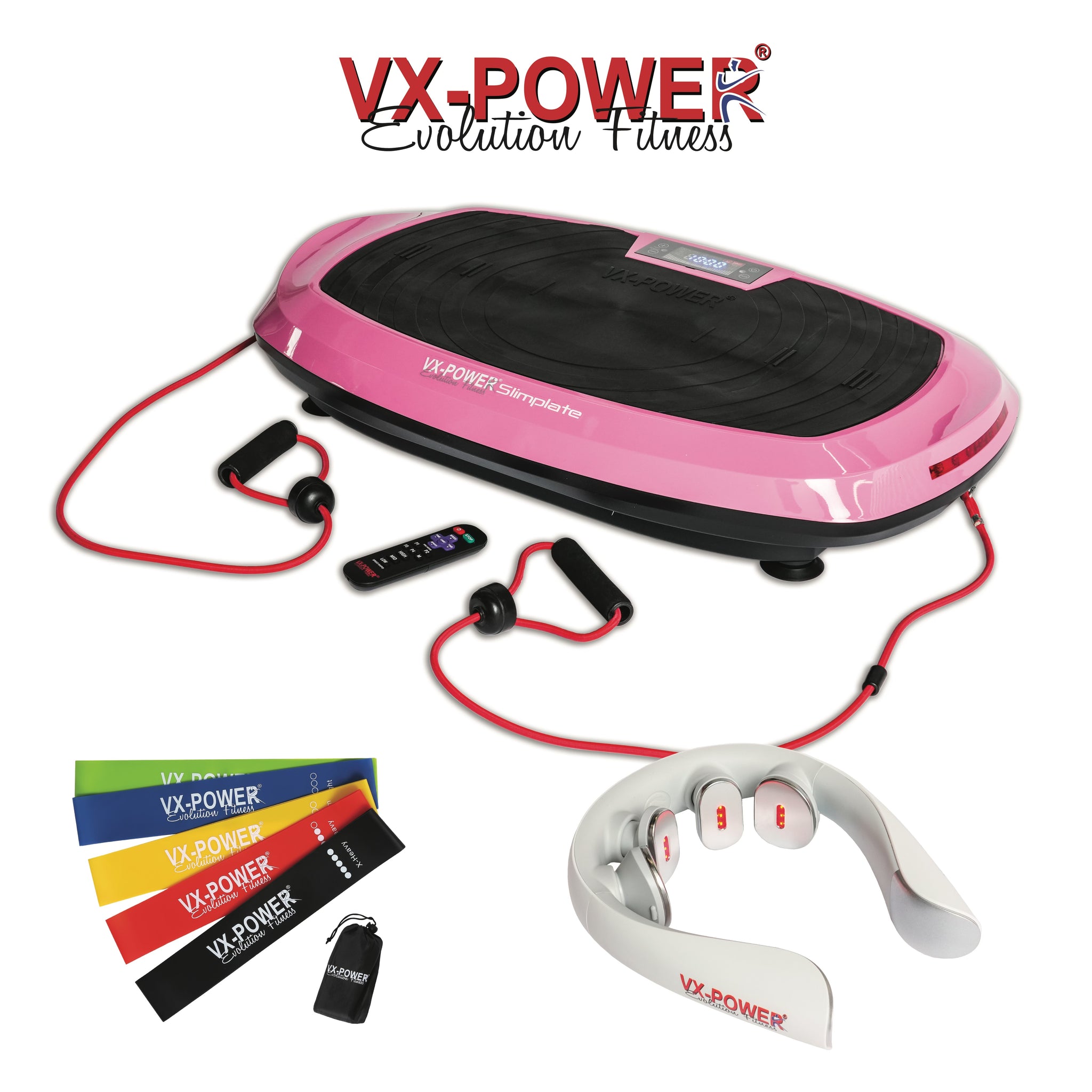 VX-Power Slimplate + 4D Massager + Resistance Bands Pink VX-Power Slimplate + 4D Massager + Resistance Bands Pink